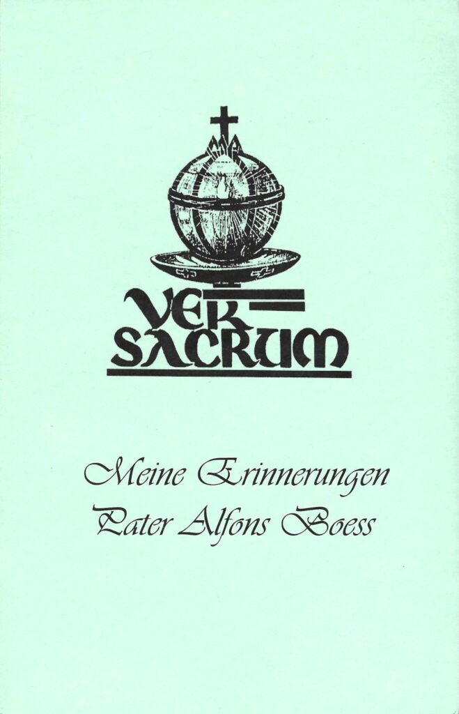 Meine Erinnerungen - Pater Alfons Böß