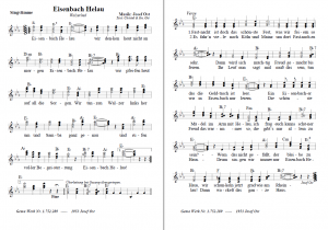 Text und Noten von "Eisenbach Helau"